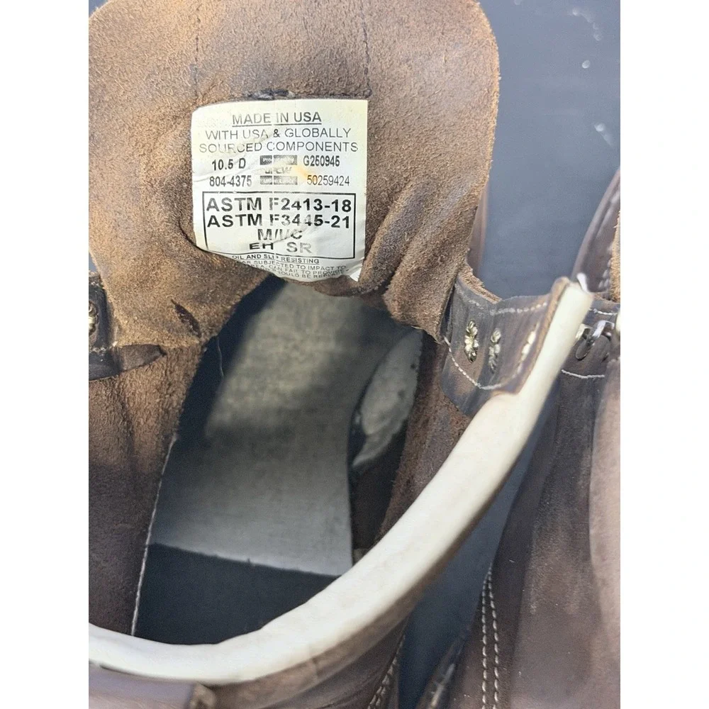 Thorogood Boots Mens Sz 10.5 D Steel Moc Safety Toe 804-4375 6